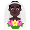 Man with Veil- Dark Skin Tone emoji on Microsoft